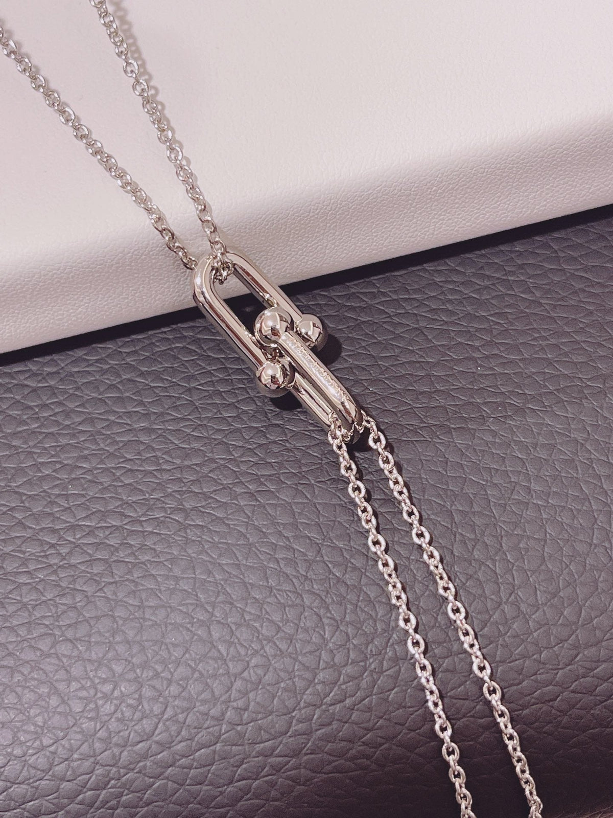 [Regalia Jewels]HARDWEAR DOUBLE LINK PEDANT SILVER NECKLACE
