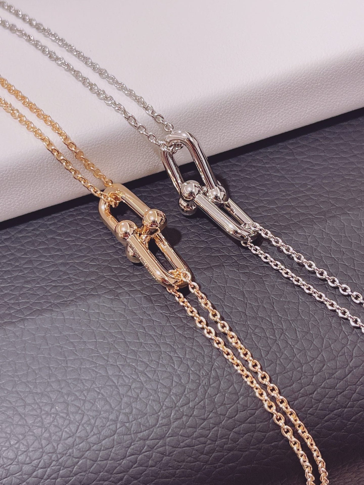 [Regalia Jewels]HARDWEAR DOUBLE LINK PEDANT SILVER NECKLACE