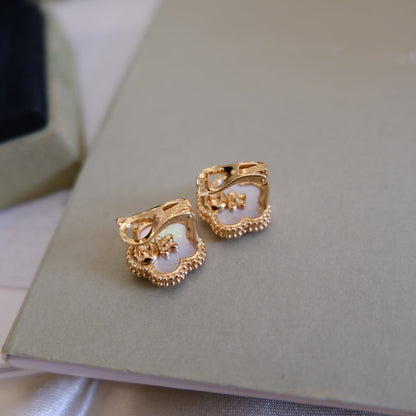 [Regalia Jewelry]LUCKY WHITE MOP EARRINGS
