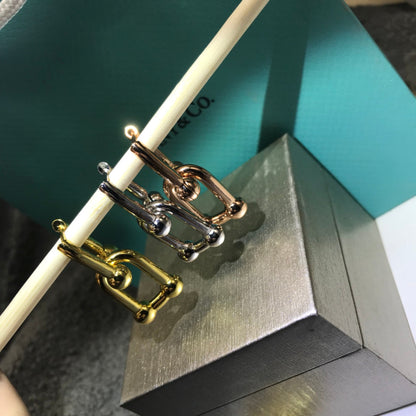 [Regalia Jewels]HARDWARE DROP EARRINGS DOUBLE LINK