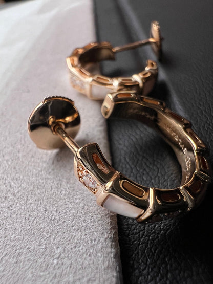 [Regalia Jewelry]SERPENTI MOP PINK GOLD EARRINGS