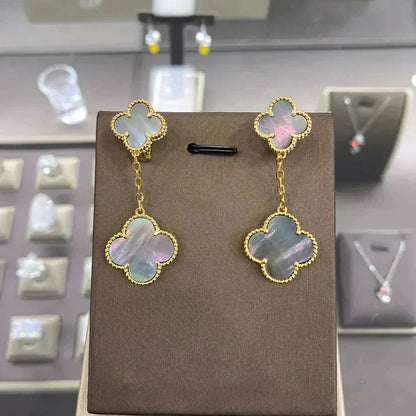 [Regalia Jewelry]CLOVER 2 MOTIFS  EARRINGS (MULTIPLE CHOICESC