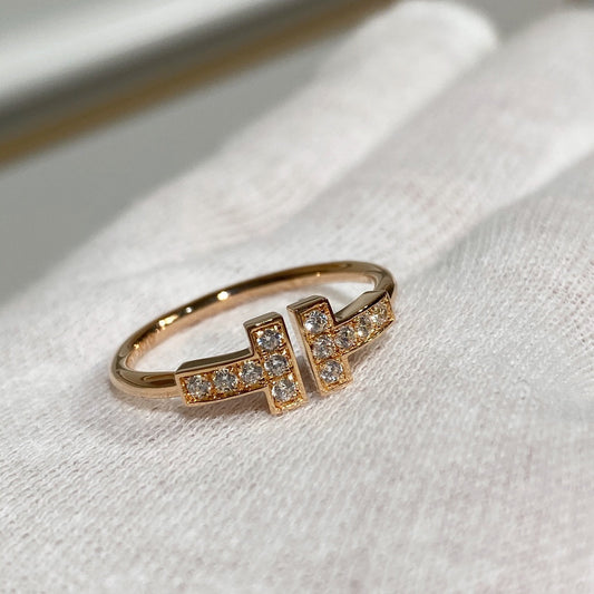 [Regalia Jewels] WIRE RING DIAMOND PINK GOLD