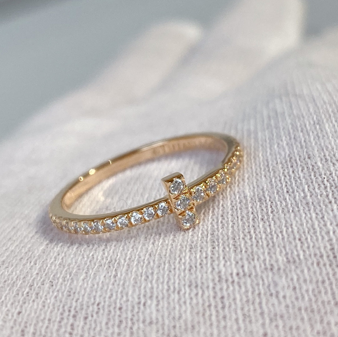[Regalia Jewels]T RING DIAMOND PINK GOLD