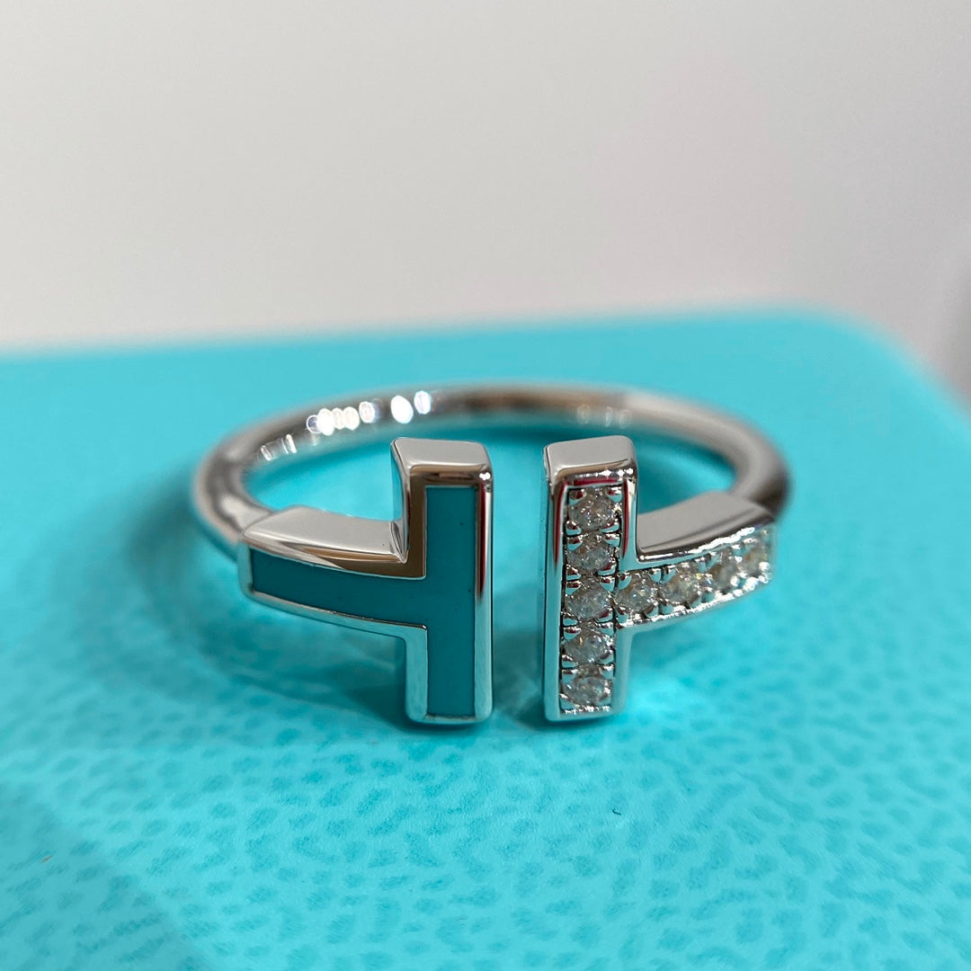 [Regalia Jewels] WIRE TURQUOISE DIAMOND RING SILVER