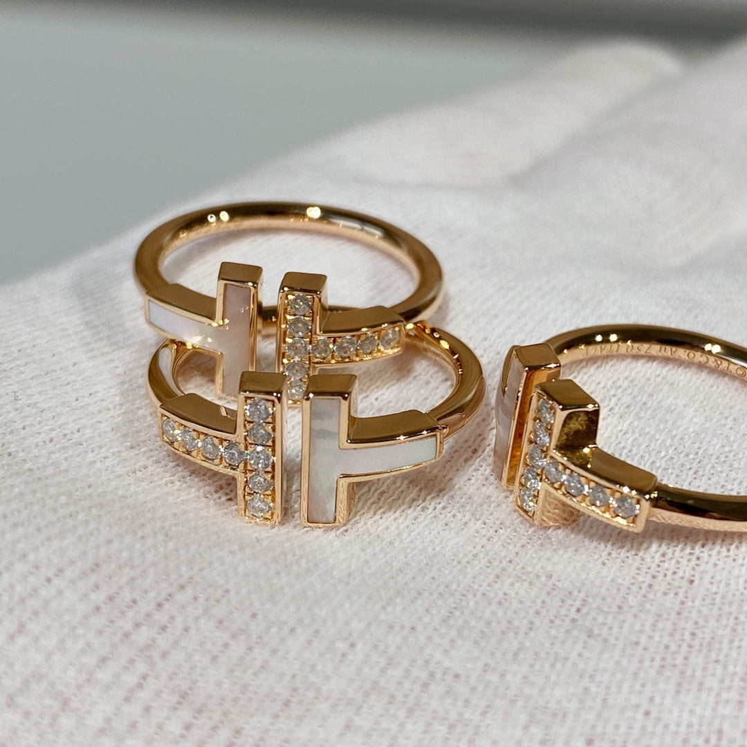[Regalia Jewels]T WIRE MOP DIAMOND RING PINK GOLD