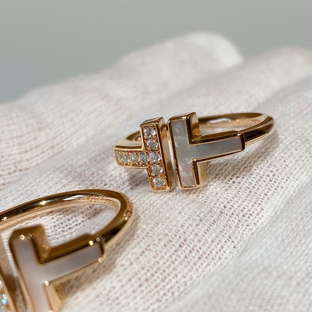 [Regalia Jewels]T WIRE MOP DIAMOND RING PINK GOLD