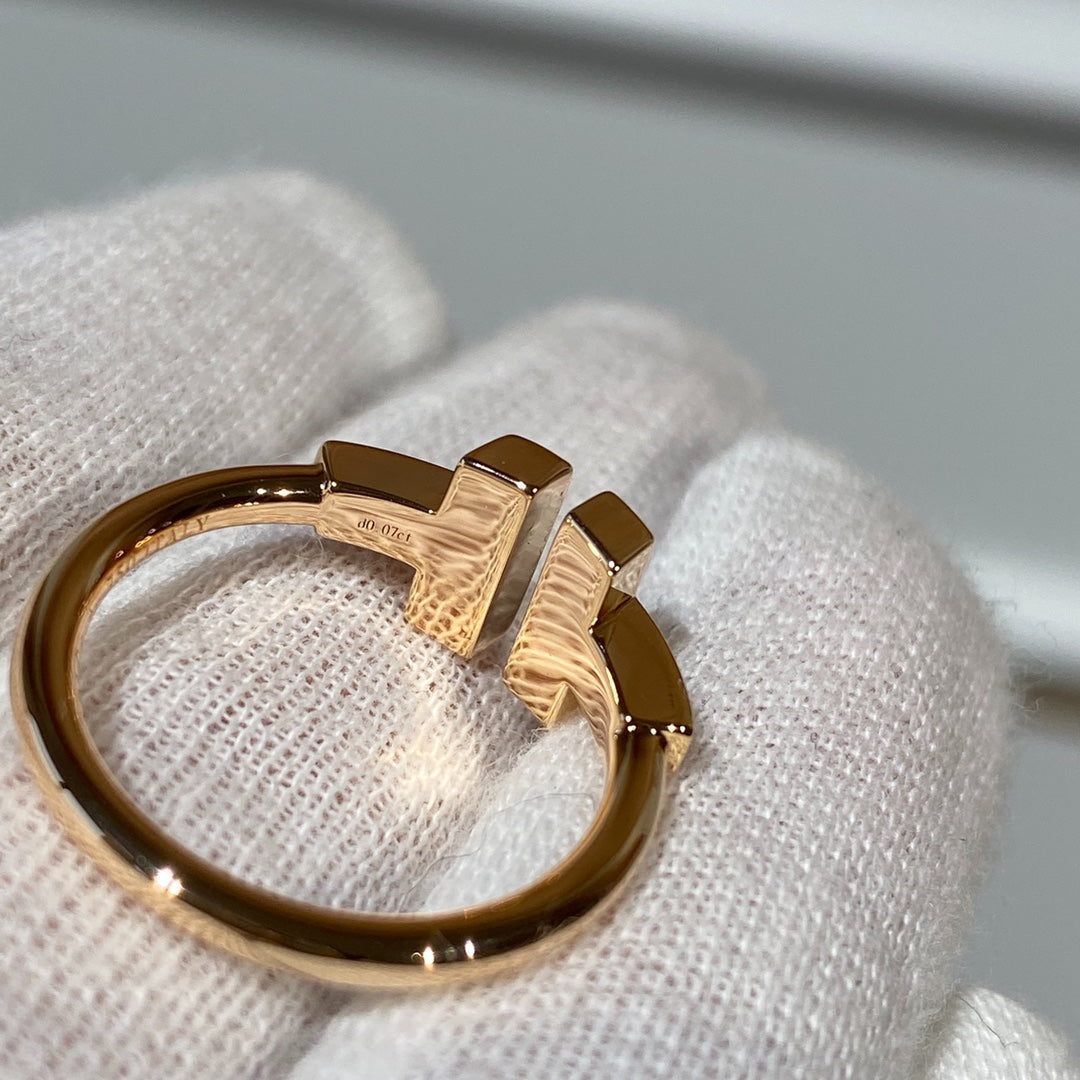 [Regalia Jewels]T WIRE MOP DIAMOND RING PINK GOLD