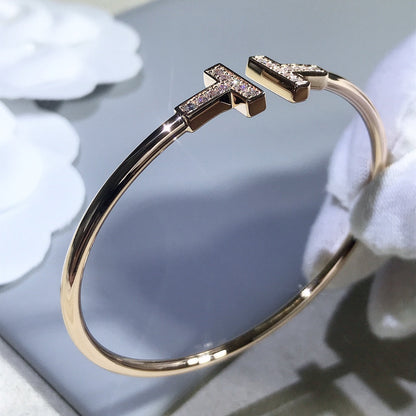 [Regalia Jewels]T BRACELET PINK GOLD 1.8MM DIAMOND
