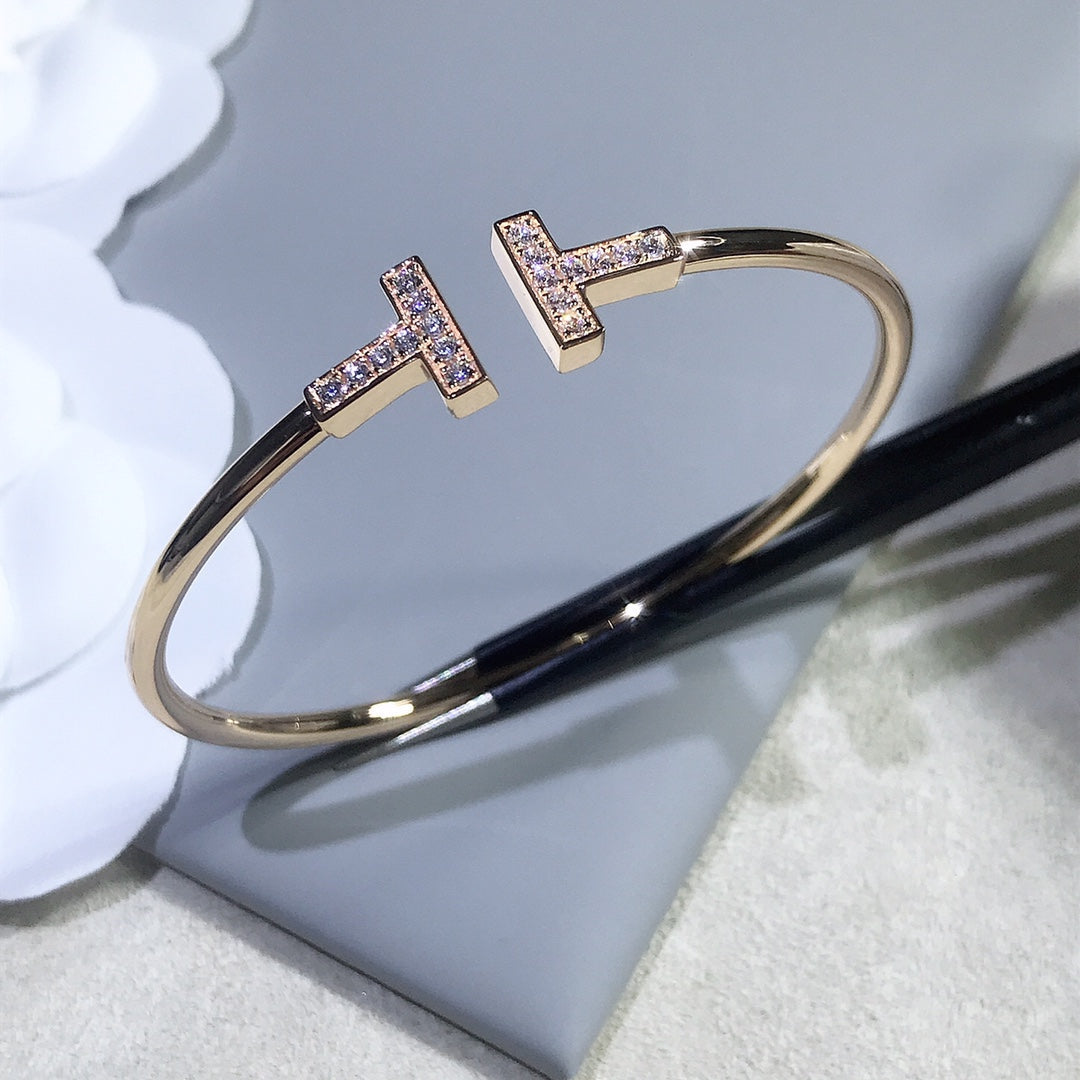 [Regalia Jewels]T BRACELET PINK GOLD 1.8MM DIAMOND