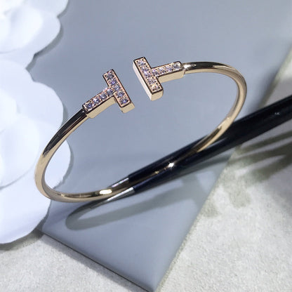 [Regalia Jewels]T BRACELET PINK GOLD 1.8MM DIAMOND