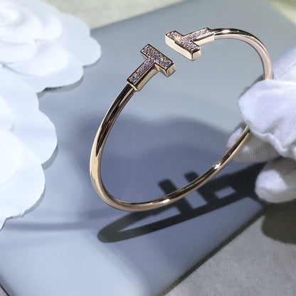 [Regalia Jewels]T BRACELET PINK GOLD 1.8MM DIAMOND