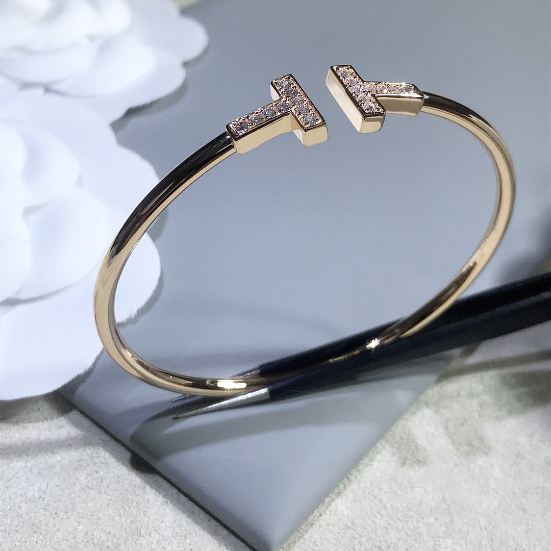 [Regalia Jewels]T BRACELET PINK GOLD 1.8MM DIAMOND