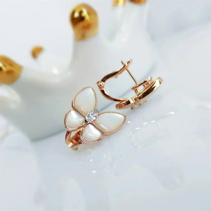 [Regalia Jewelry]BUTTERFLY MOP DIAMOND EARRINGS