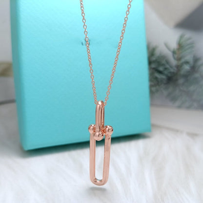 [Regalia Jewels]HARDWEAR DROP DOUBLE LINK PEDANT NECKLACE