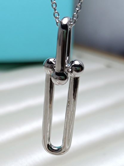 [Regalia Jewels]HARDWEAR DROP DOUBLE LINK PEDANT NECKLACE