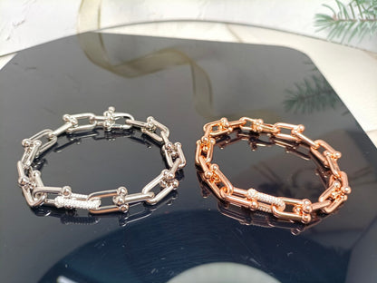 [Regalia Jewels]HARDWEAR BRACELET PINK GOLD AND SILVER DIAMOND