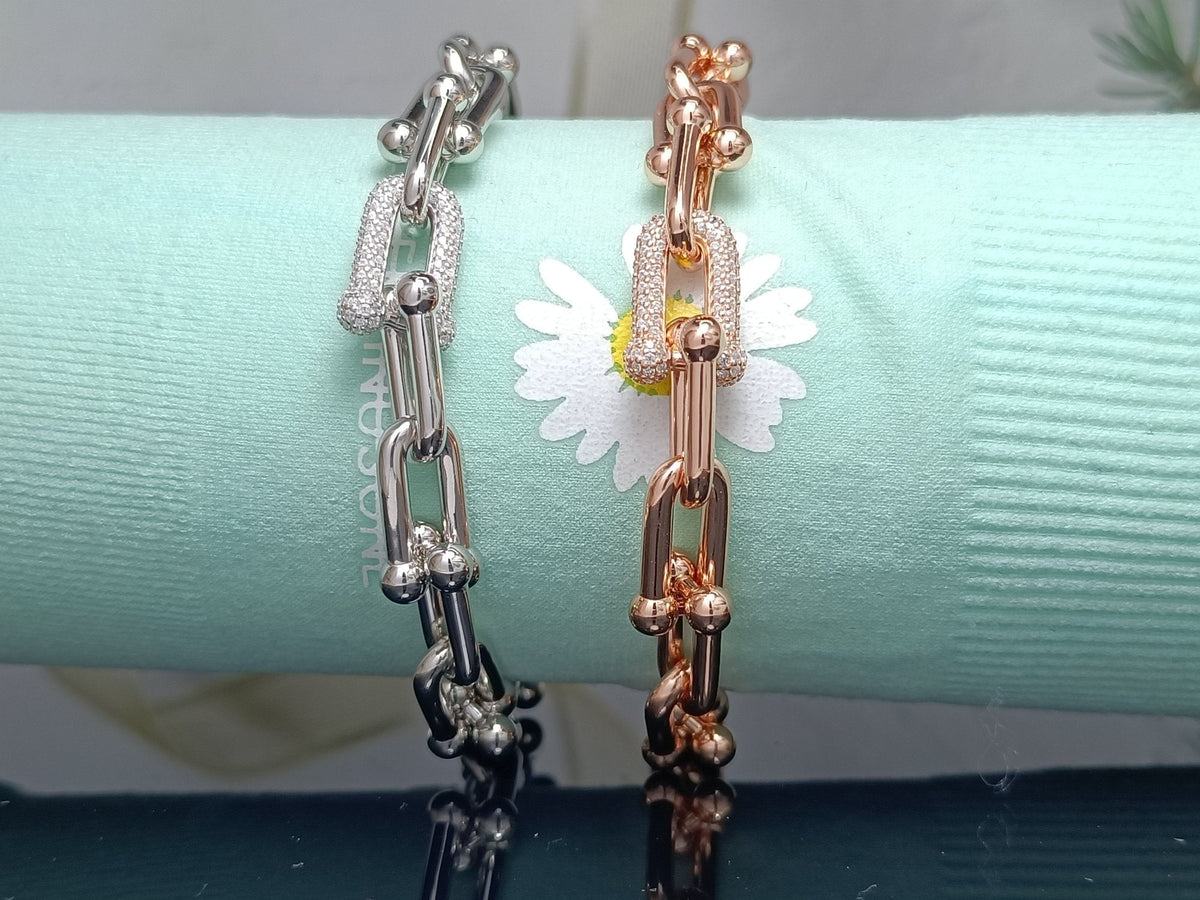 [Regalia Jewels]HARDWEAR BRACELET PINK GOLD AND SILVER DIAMOND