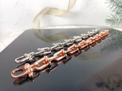 [Regalia Jewels]HARDWEAR BRACELET PINK GOLD AND SILVER DIAMOND