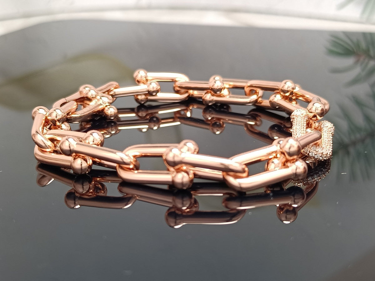 [Regalia Jewels]HARDWEAR BRACELET PINK GOLD AND SILVER DIAMOND