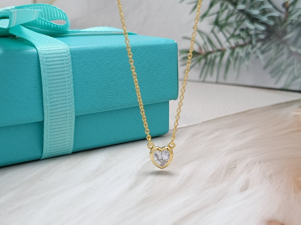 [Regalia Jewels]HEART BIG DIAMOND NECKLACE