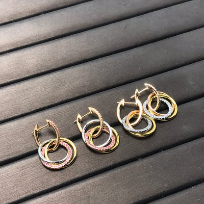 [Regalia Jewels]TRINITY EARRINGS GOLD DIAMOND