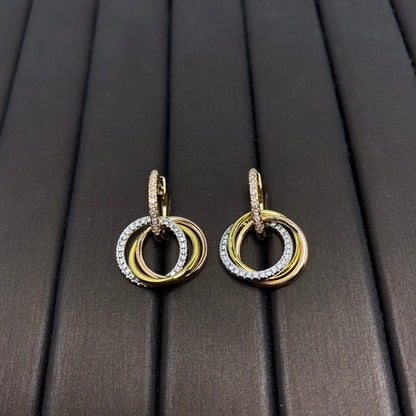 [Regalia Jewels]TRINITY EARRINGS GOLD DIAMOND