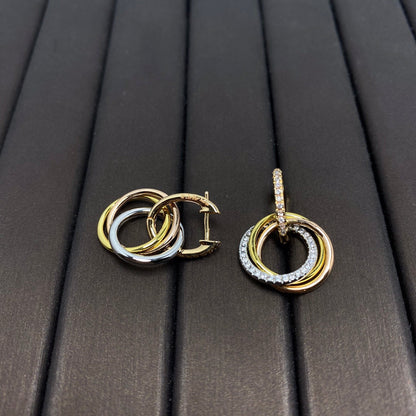 [Regalia Jewels]TRINITY EARRINGS GOLD DIAMOND