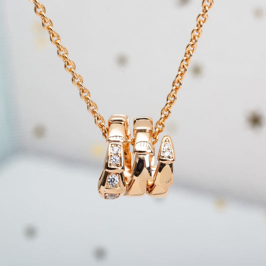 [Regalia Jewelry]SERPENTI PINK GOLD NECKLACE DIAMOND