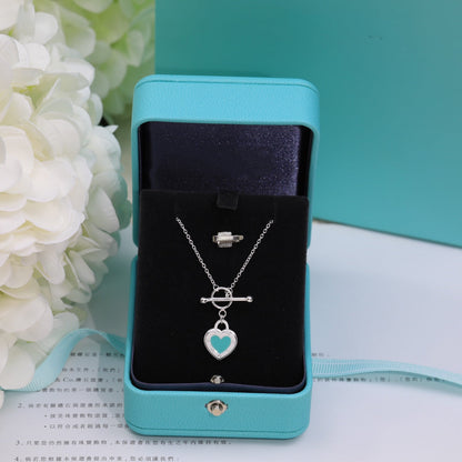 [Regalia Jewels]DOUBLE HEART BLUE NECKLACE