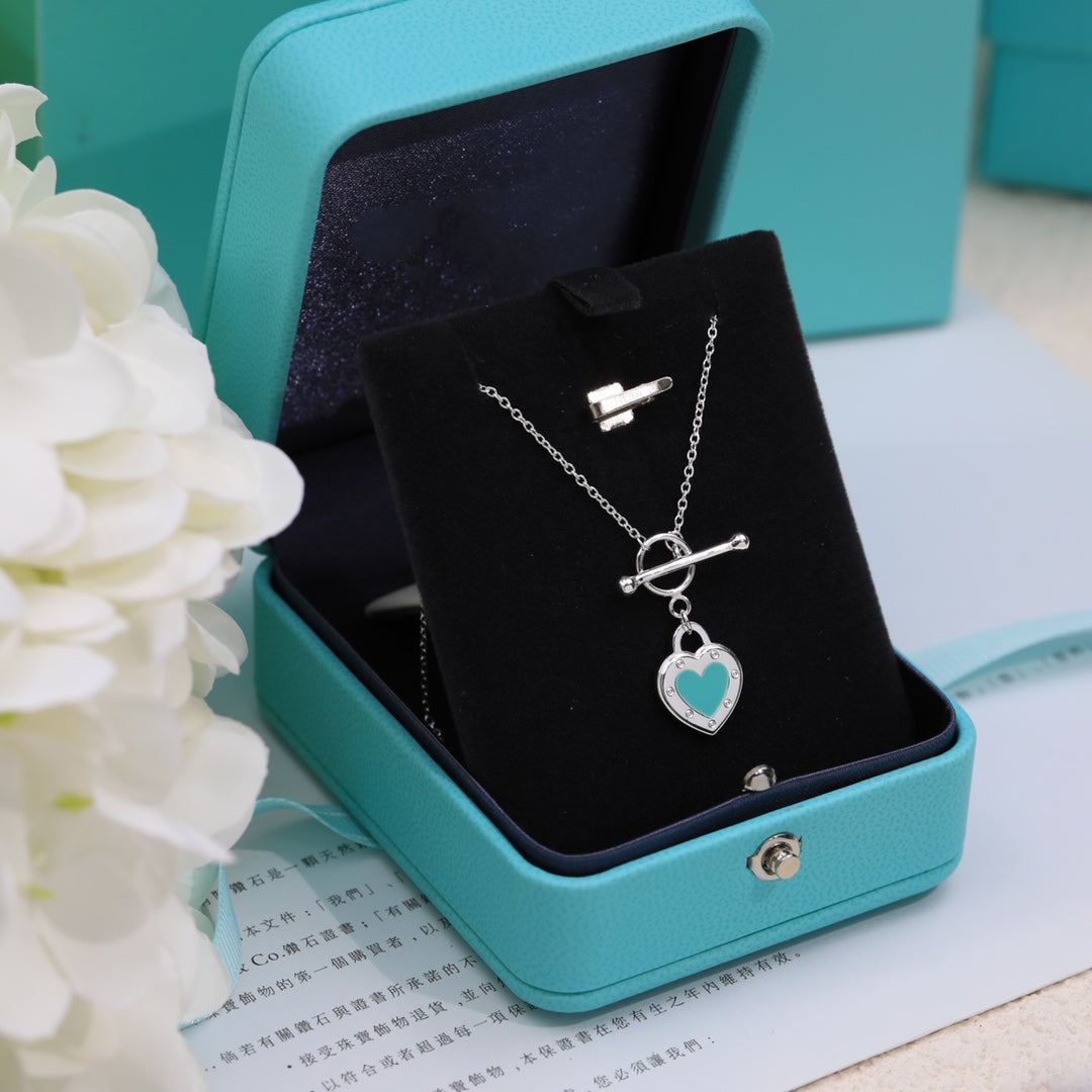 [Regalia Jewels]DOUBLE HEART BLUE NECKLACE