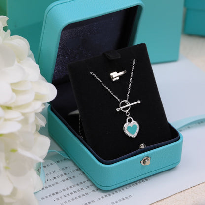 [Regalia Jewels]DOUBLE HEART BLUE NECKLACE