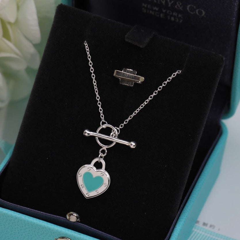 [Regalia Jewels]DOUBLE HEART BLUE NECKLACE