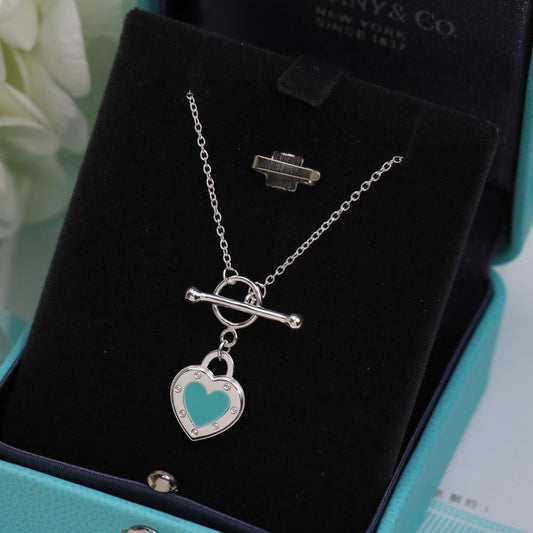 [Regalia Jewels]DOUBLE HEART BLUE NECKLACE