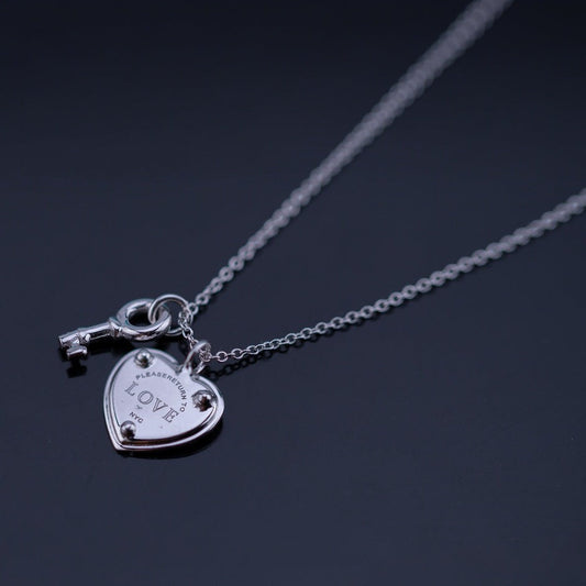 [Regalia Jewels]KEY AND HEART SILVER NECKLACE