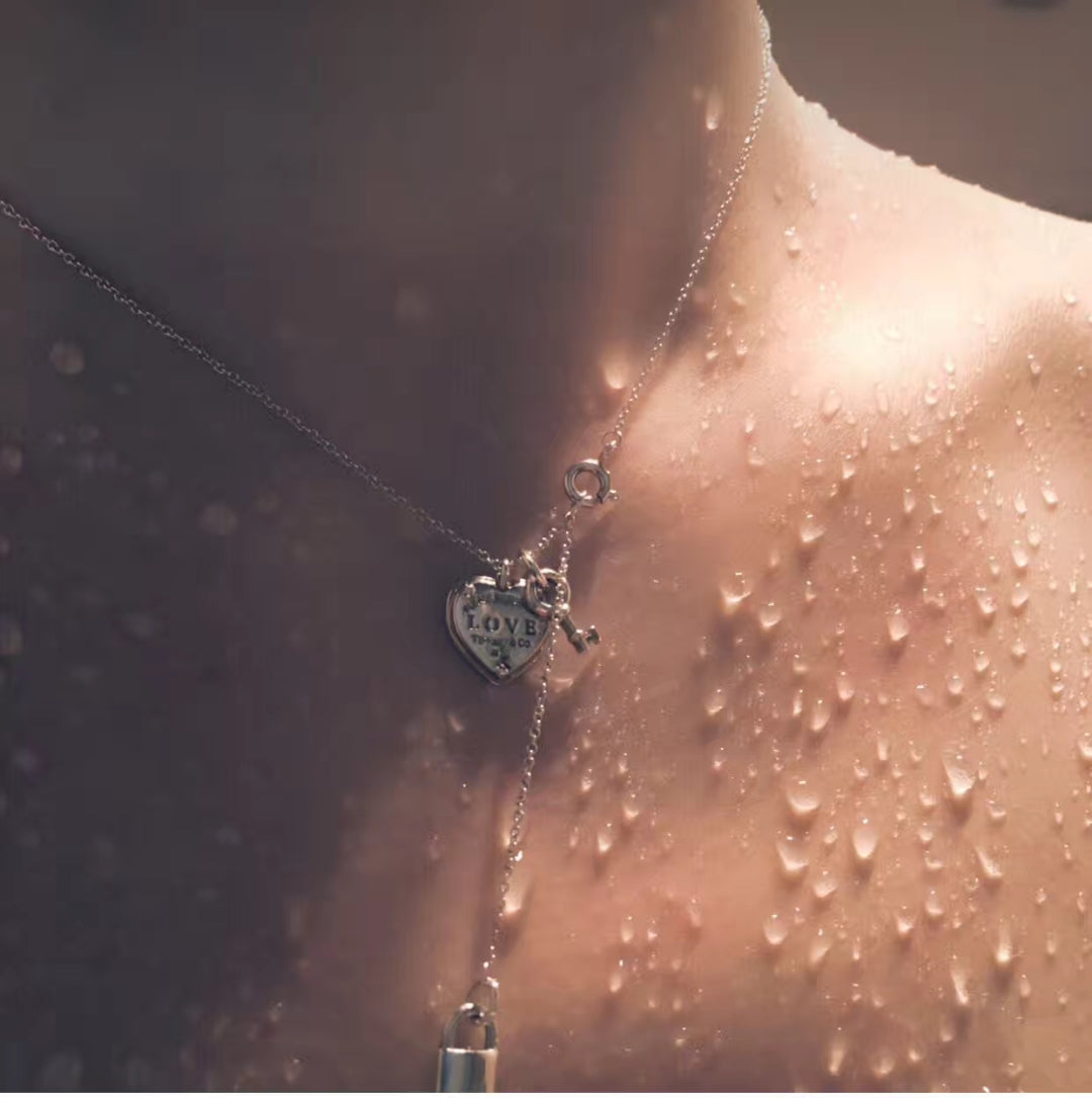 [Regalia Jewels]KEY AND HEART SILVER NECKLACE