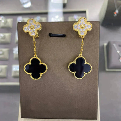 [Regalia Jewelry]CLOVER  2 MOTIFS  DIAMOND  EARRINGS (MULTIPLE CHOICESç´