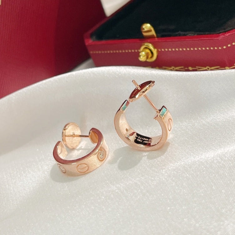 [Regalia Jewelry]LOVE EARRINGS 5.7MM 2 DIAMONDS