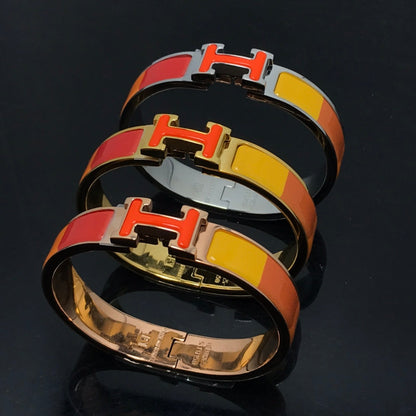[Regalia Jewelry]H BRACELET ORANGE RAINBOW CERAMIC