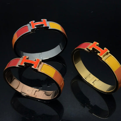 [Regalia Jewelry]H BRACELET ORANGE RAINBOW CERAMIC