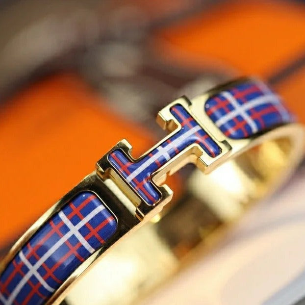 [Regalia Jewelry]H TARTAN BRACELET 12MM