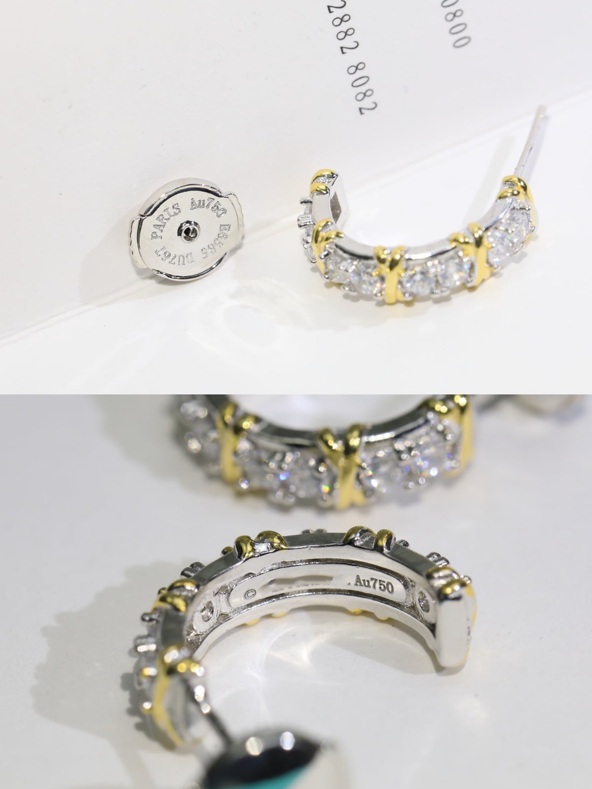 [Regalia Jewels]TWENTY STONE HOOP GOLD EARRINGS