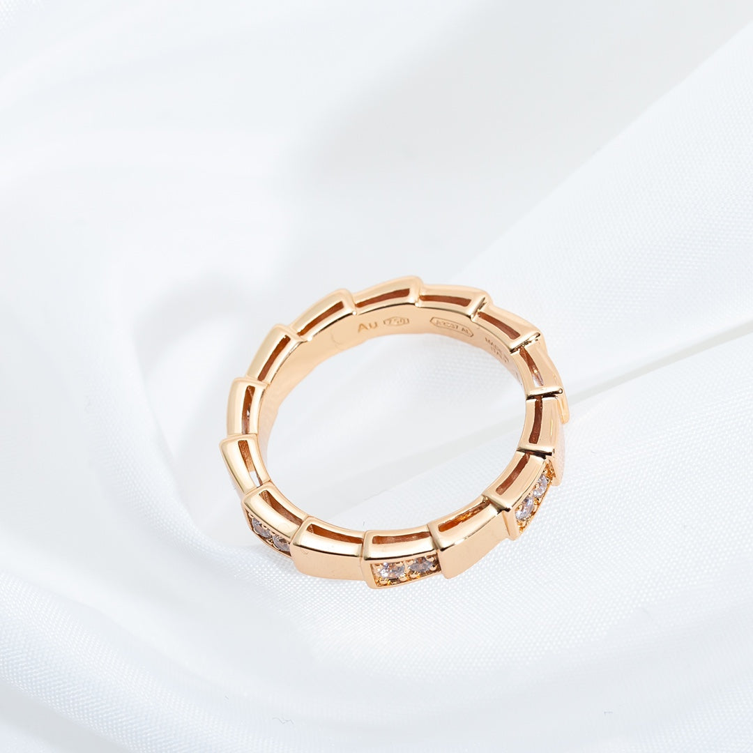 [Regalia Jewelry]SERPENTI RING PINK GOLD  3MM