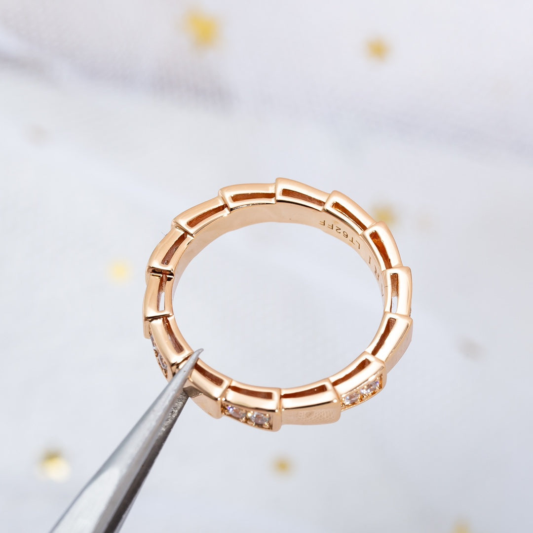 [Regalia Jewelry]SERPENTI RING PINK GOLD  3MM