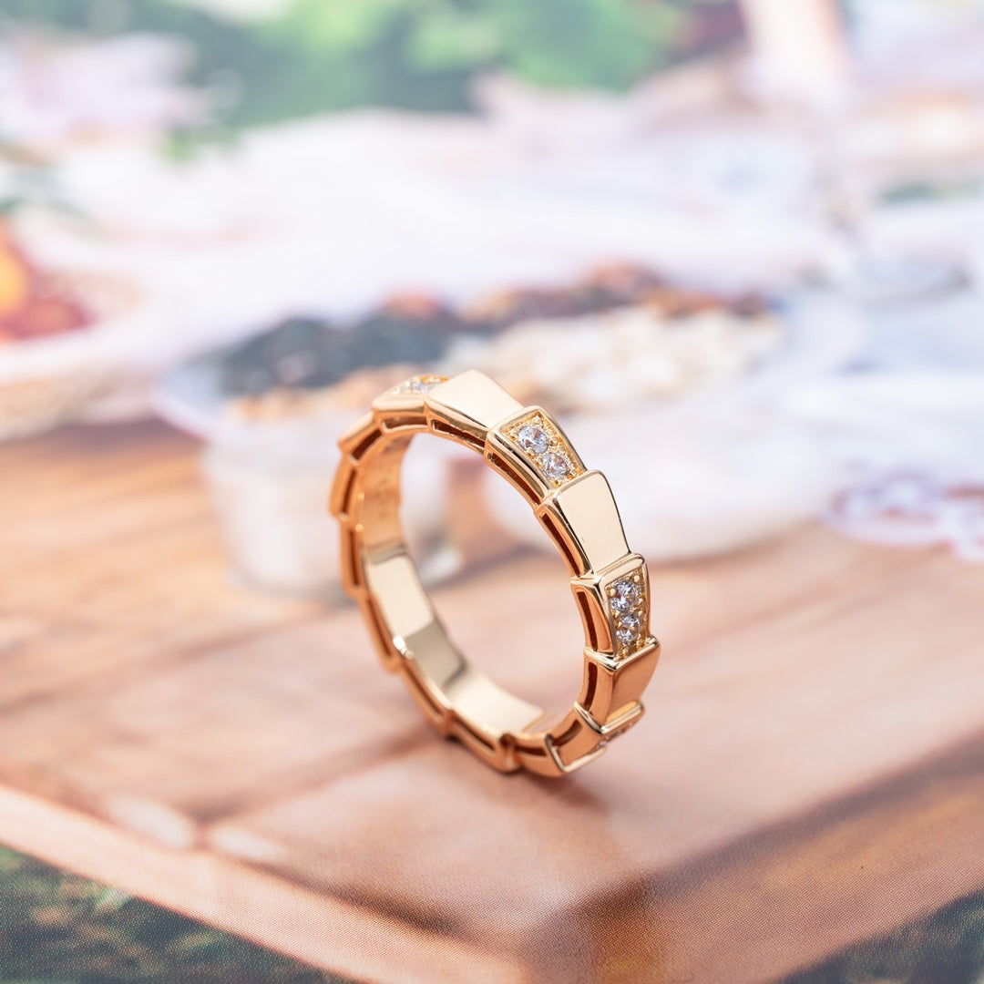 [Regalia Jewelry]SERPENTI RING PINK GOLD  3MM