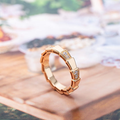 [Regalia Jewelry]SERPENTI RING PINK GOLD  3MM
