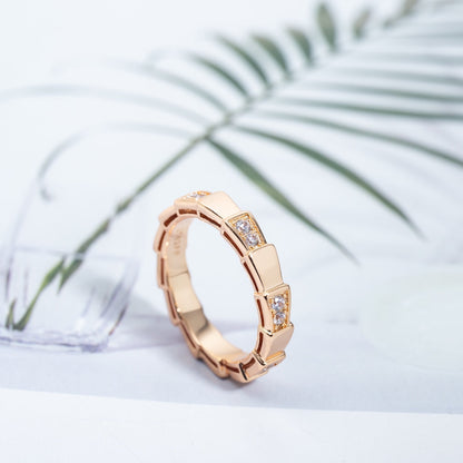 [Regalia Jewelry]SERPENTI RING PINK GOLD  3MM