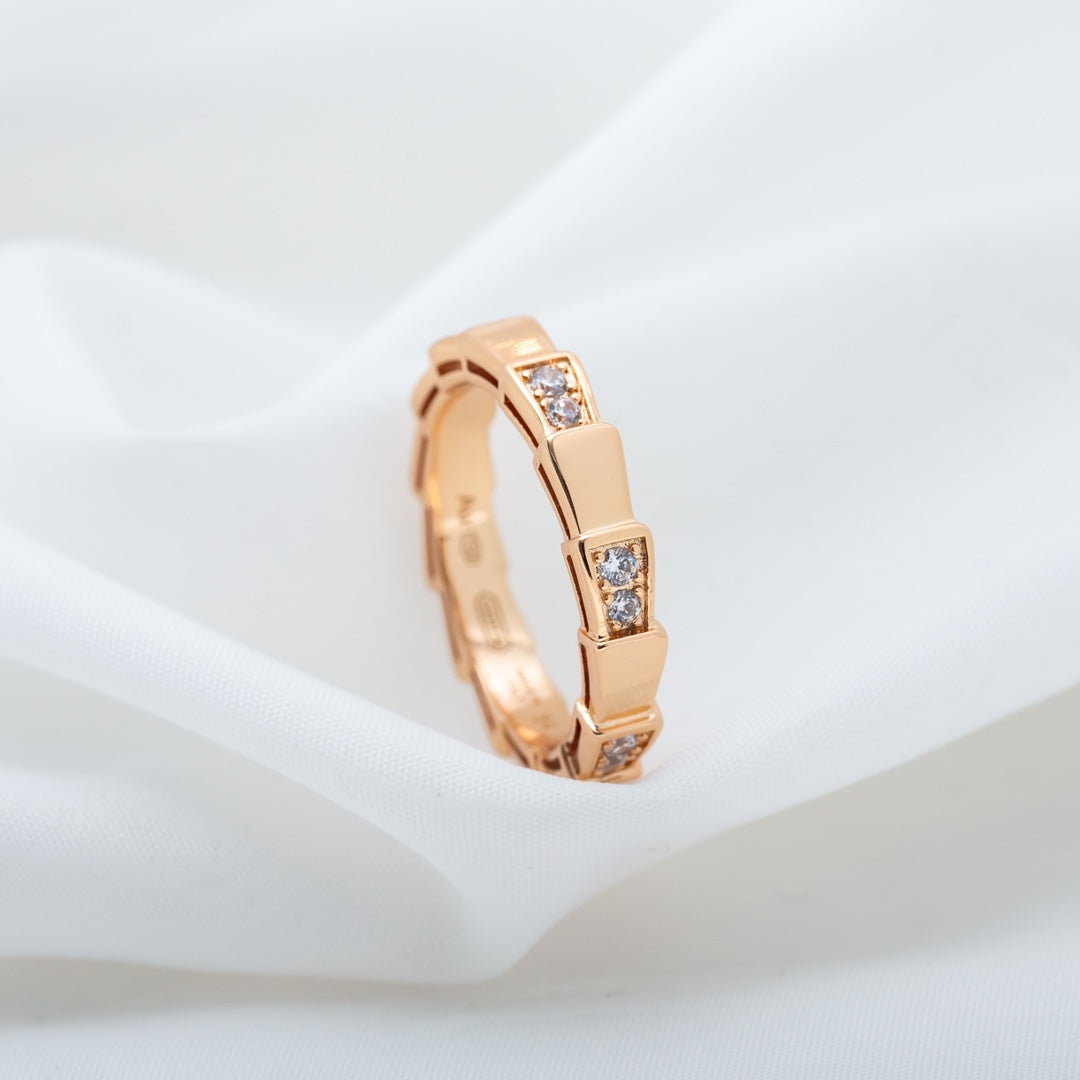 [Regalia Jewelry]SERPENTI RING PINK GOLD  3MM
