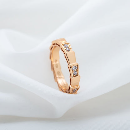 [Regalia Jewelry]SERPENTI RING PINK GOLD  3MM