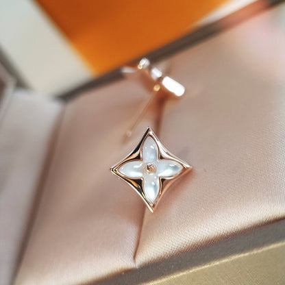 [Regalia Jewelry]STAR MOP PINK GOLD EARRINGS
